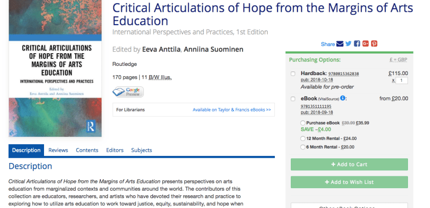 Critical Articulations of Hope